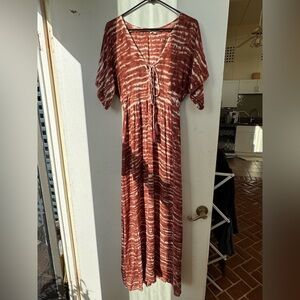 Tiare Hawaii Tie-Dye Maxi Dress Coverup